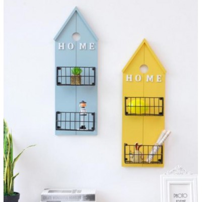 Creative house-shaped metal wall mounted organizer Creative house-shaped metal wall mounted organizer